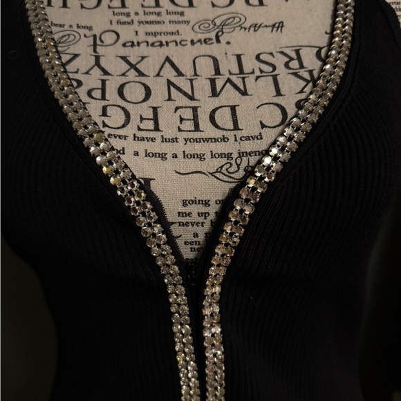 Cache Black Sleeveless Top with Silver Detailing. Vintage! - Picture 5 of 12